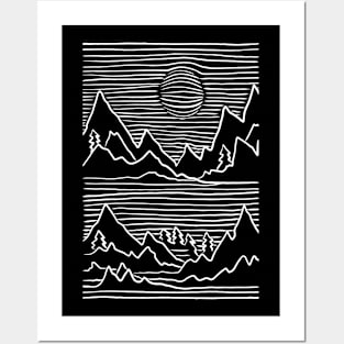 Mountain Stroke Design Posters and Art